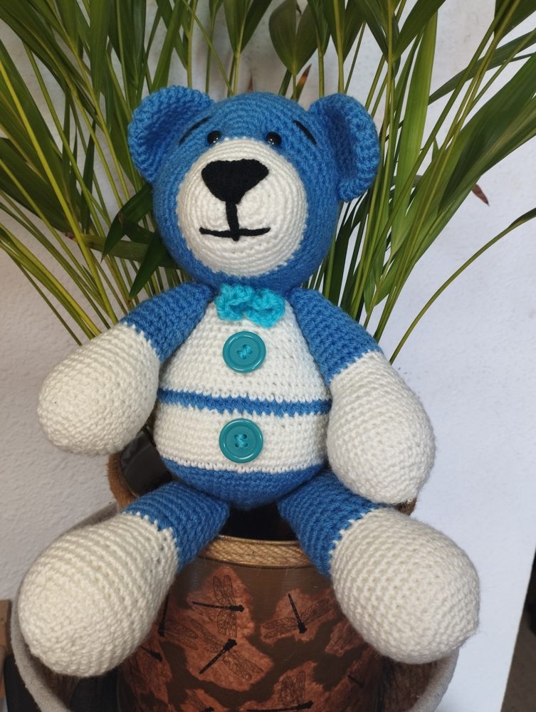 Blue teddy bear