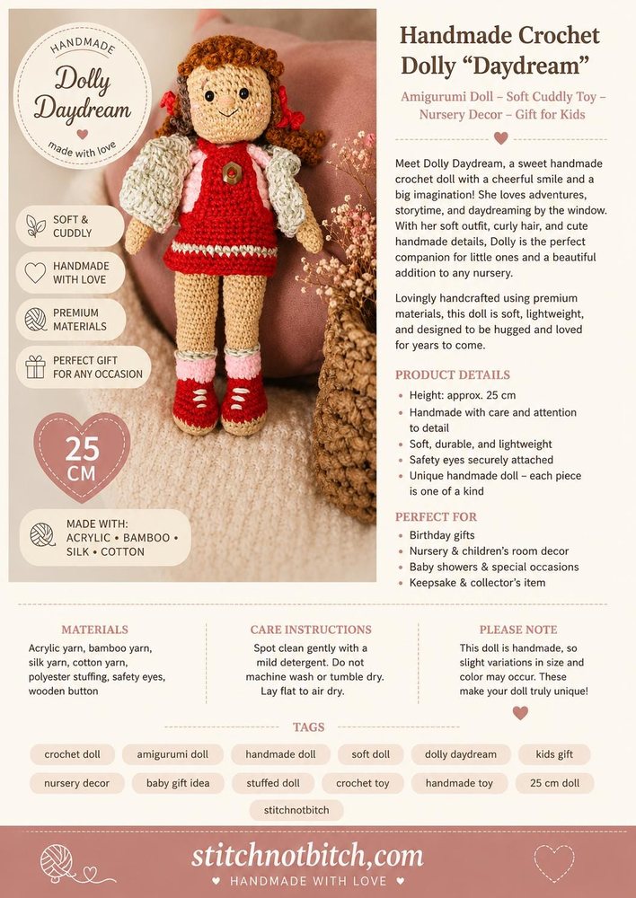 Dolly Daydream — handmade crochet dolly