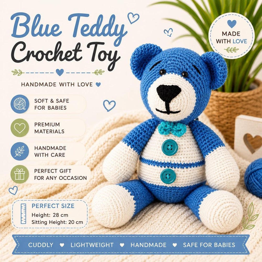 Blue teddy bear
